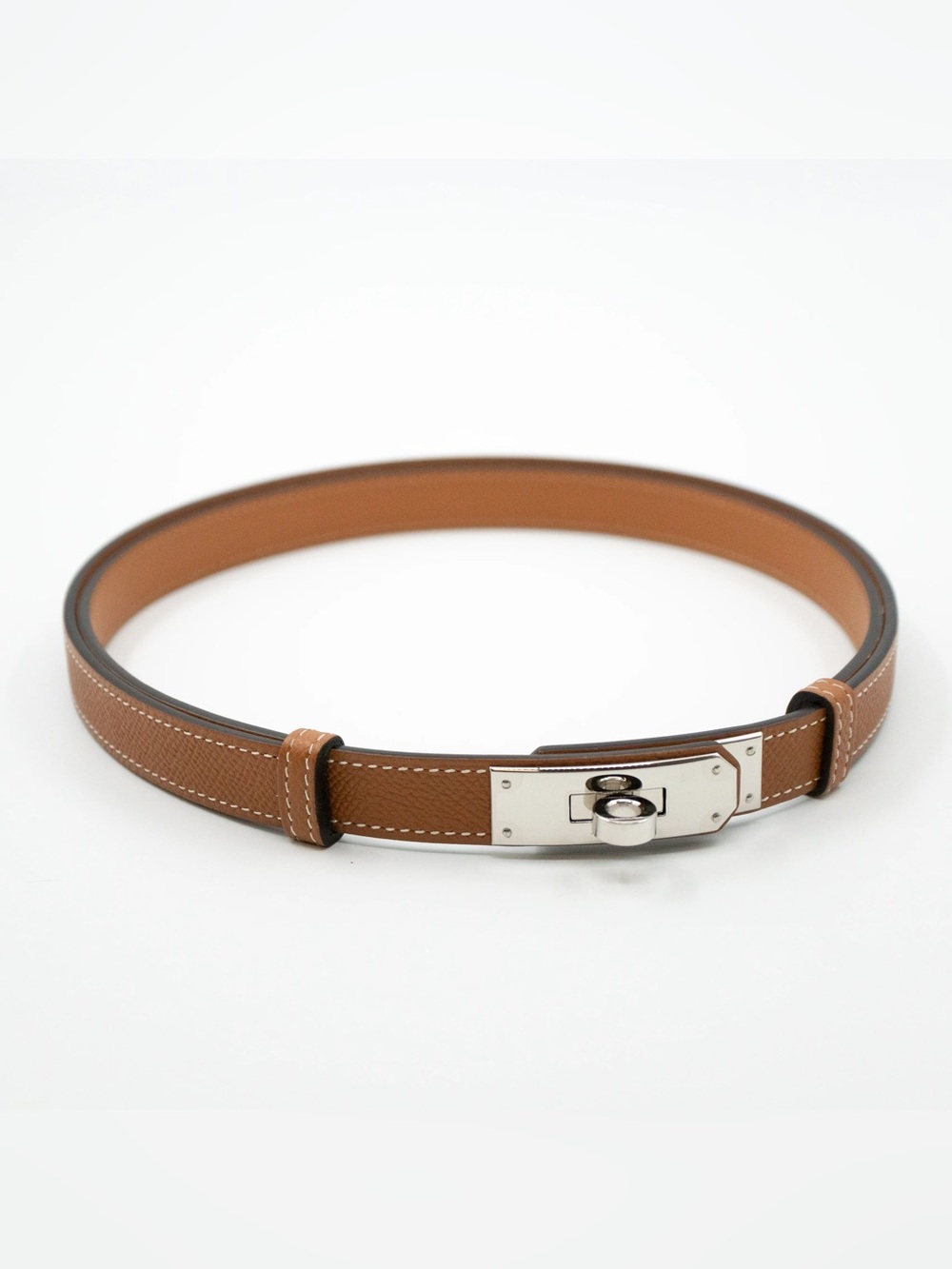 Hermes Kelly Belt Gold w Palladium Hardware